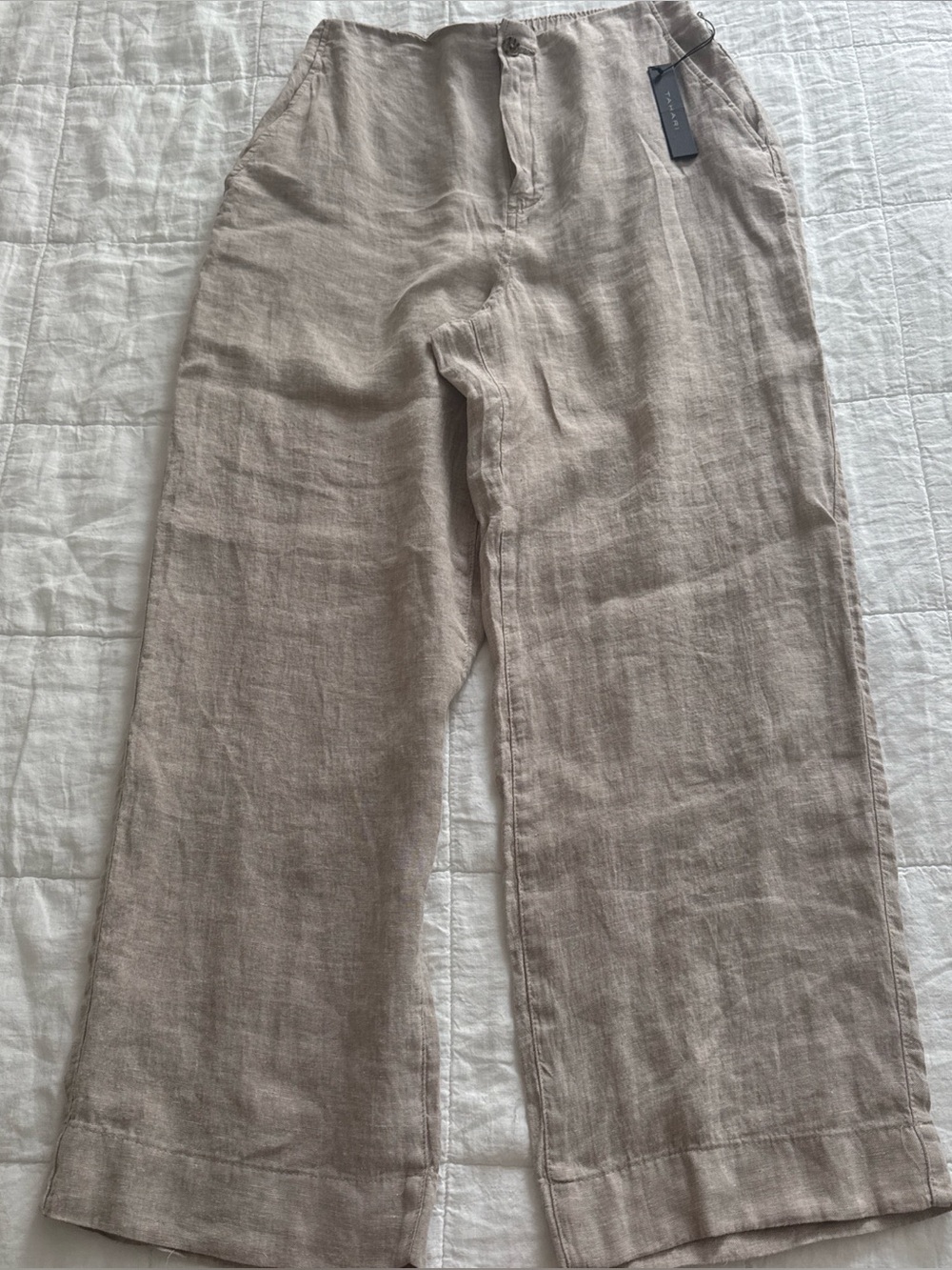 Linen Simple Pant - tan
